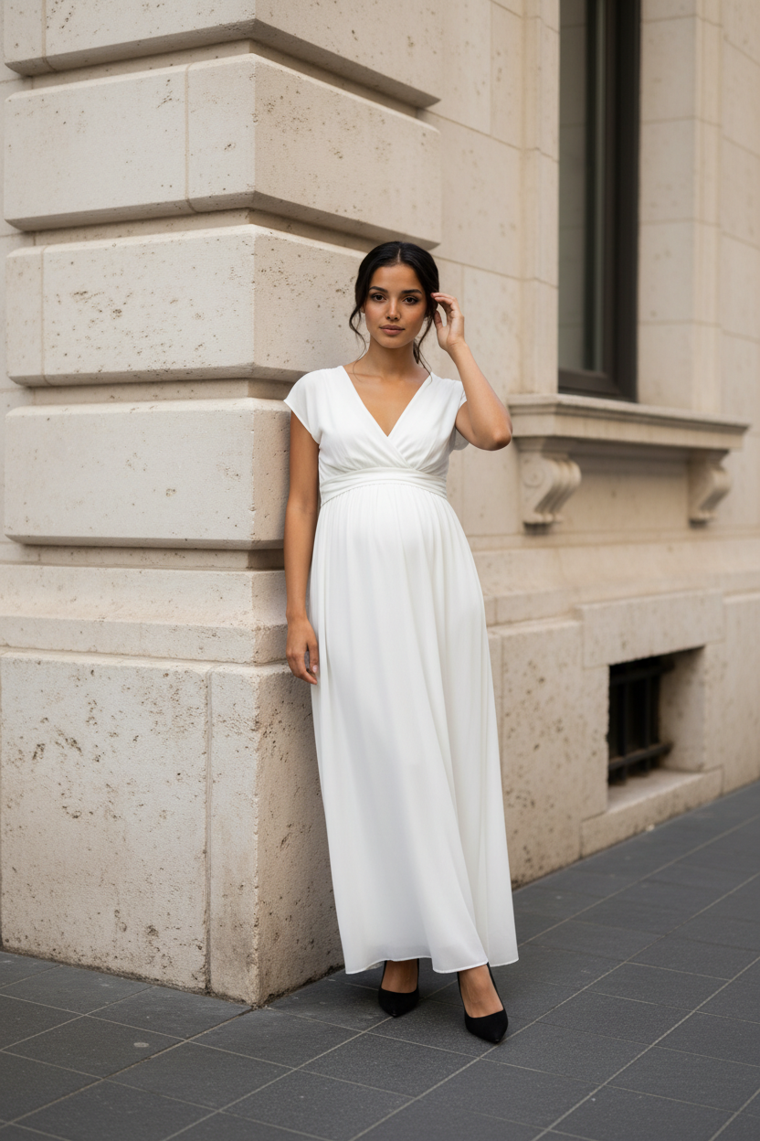 Rochie mireasa gravide Abrienda