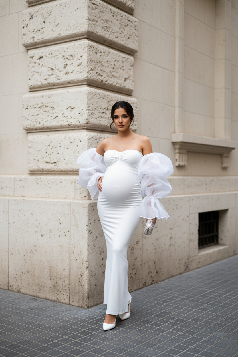 Rochie mireasa gravide Bhavna