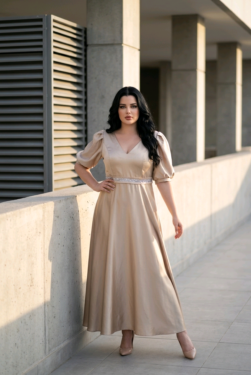 rochie din tafta accesorizata in talie