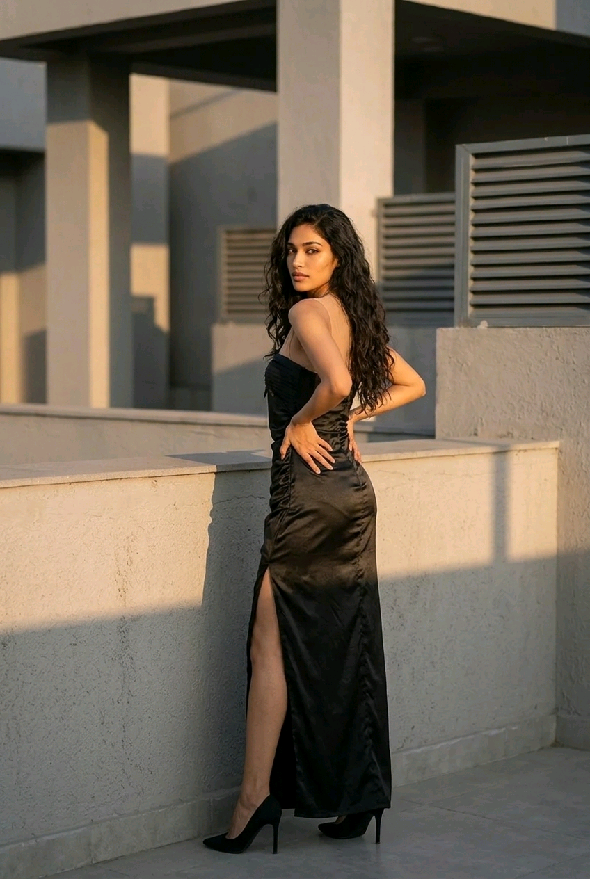 Rochie neafra cu pene accesorizata