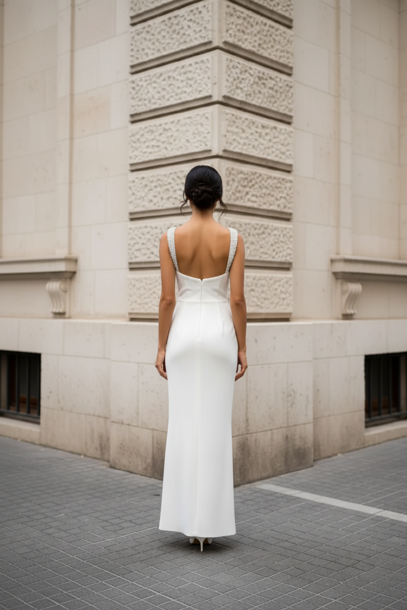 Rochie Lunga Mireasa Sanura