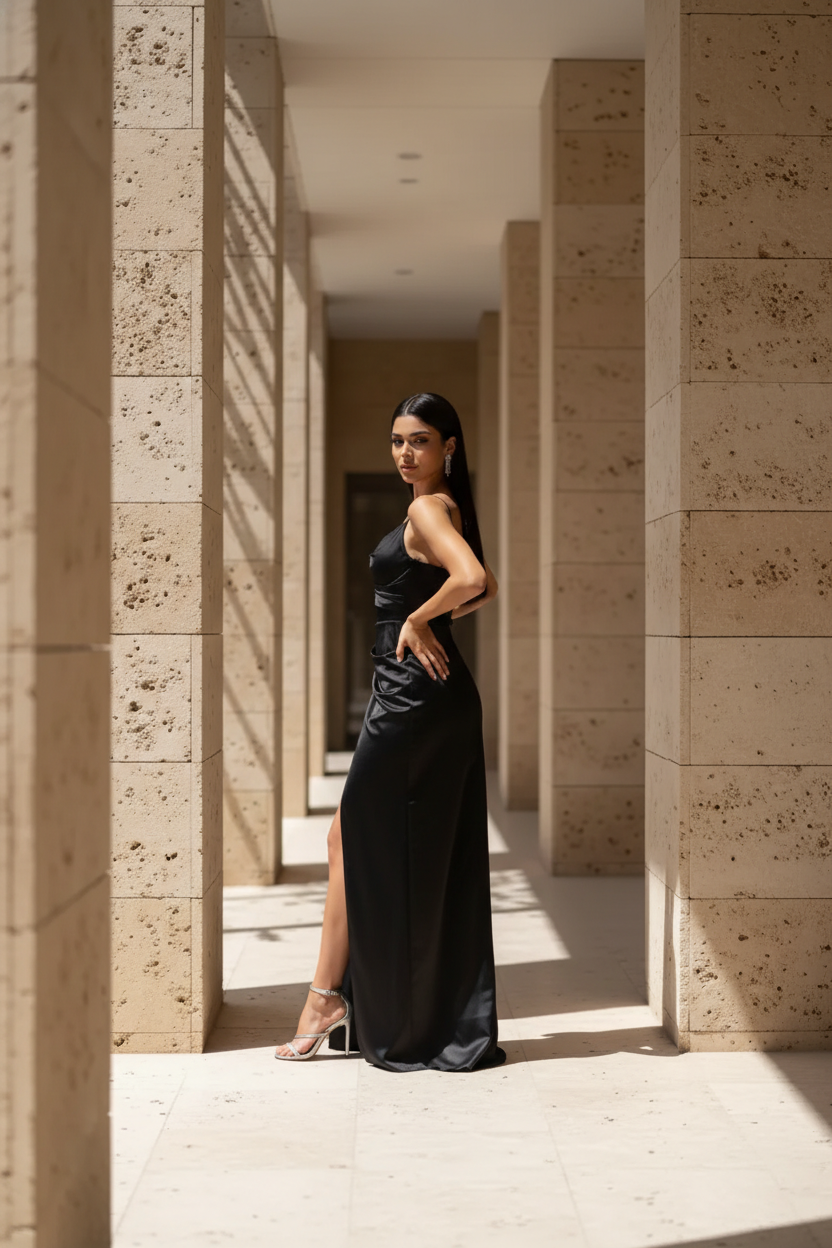 Rochie  lunga  cu bretele Aliaya