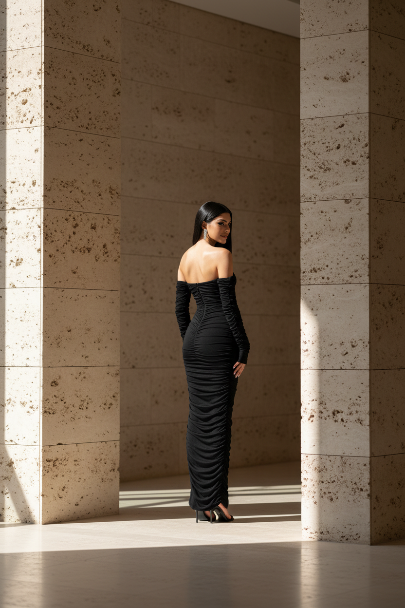 Rochie lunga incretita Dunja