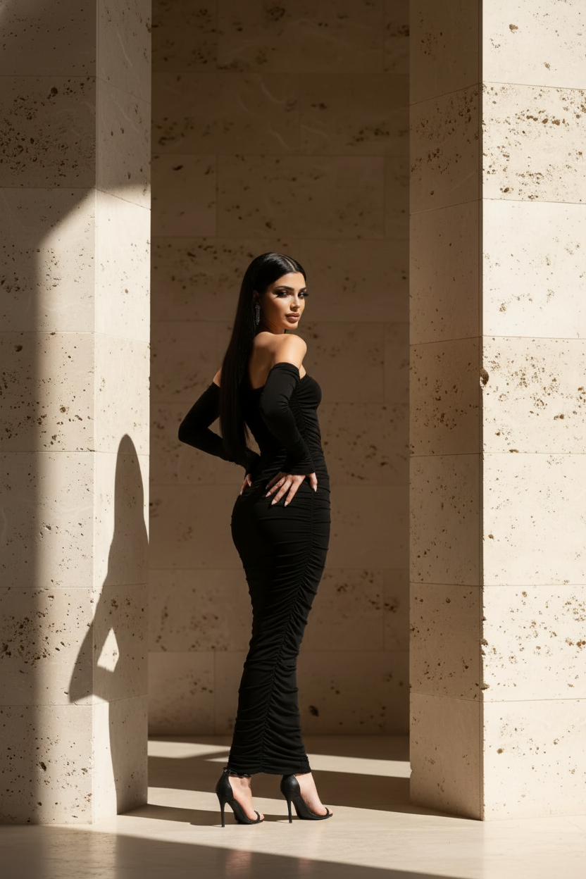 Rochie lunga incretita Dunja