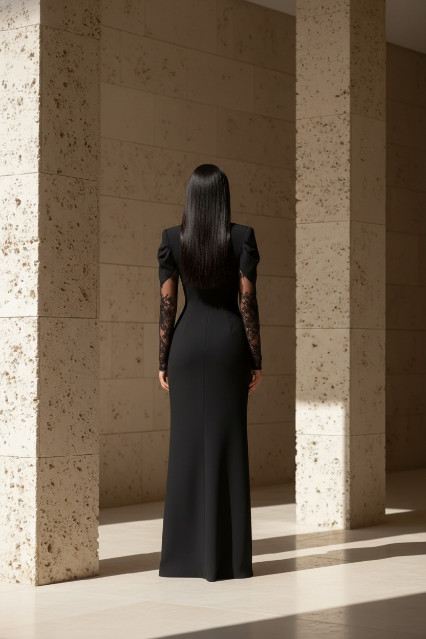 Rochie lung diafana Gizeh