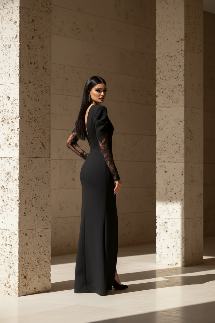 Rochie lung diafana Gizeh