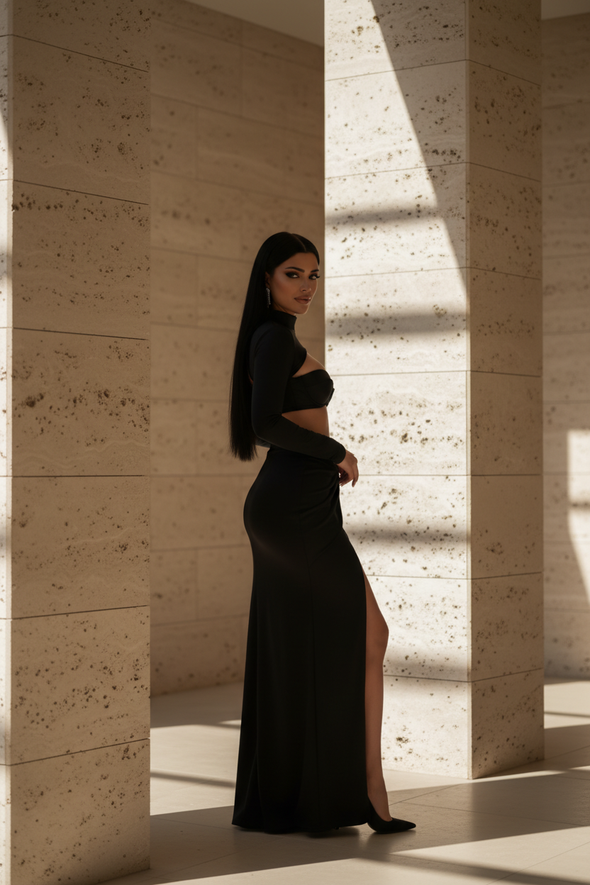 Rochie lunga decupata  Kamari