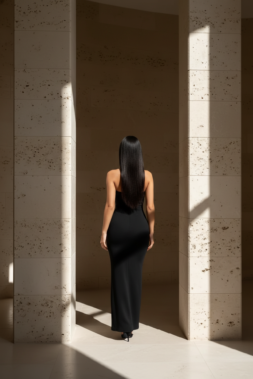 Rochie  lunga  cu decupaje Leyla