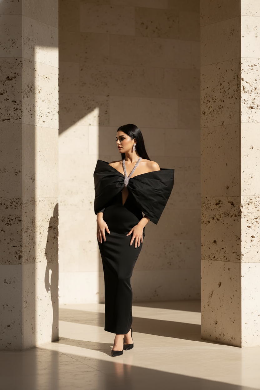 Rochie eleganta lunga  accesorizata Zarhia