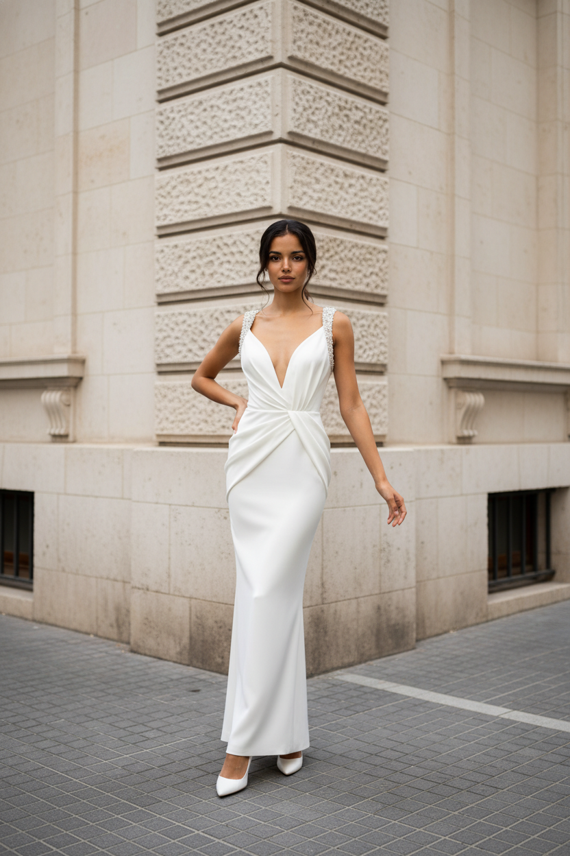 Rochie Lunga Mireasa Sanura