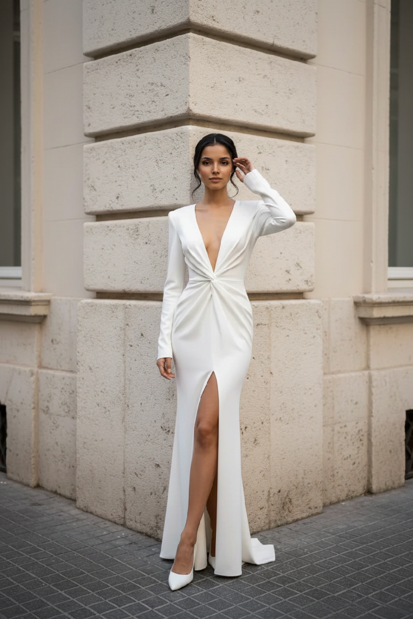 Rochie Lunga Mireasa Sanura