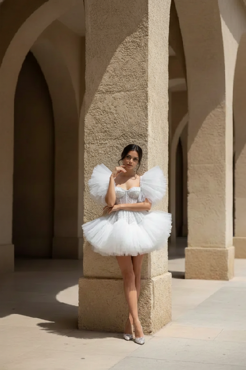 Short Dress Bride Edana