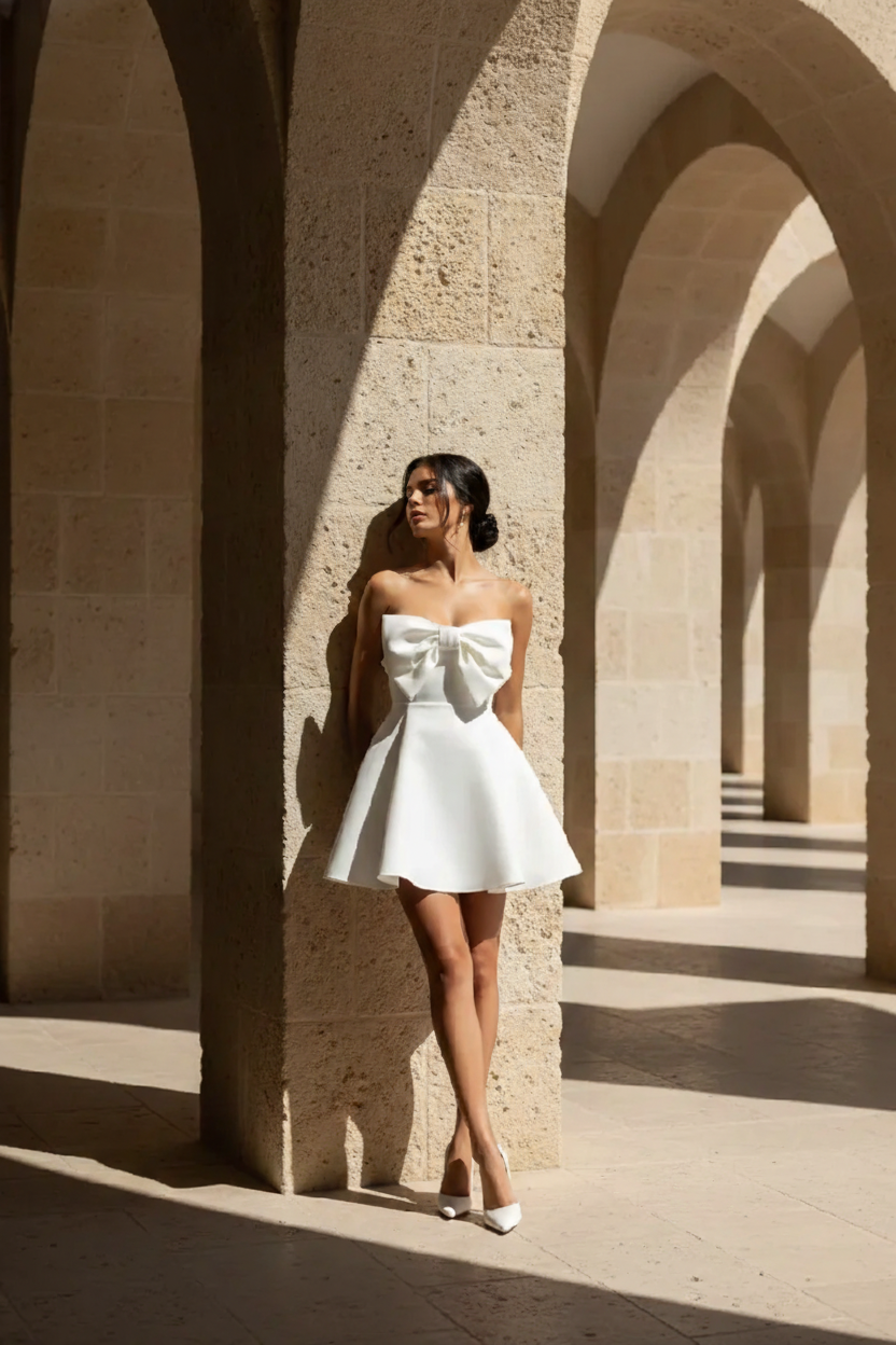 Rochie Scurta Mireasa Yarina