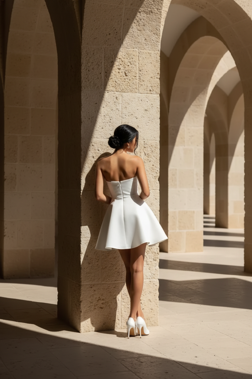 Rochie Scurta Mireasa Yarina