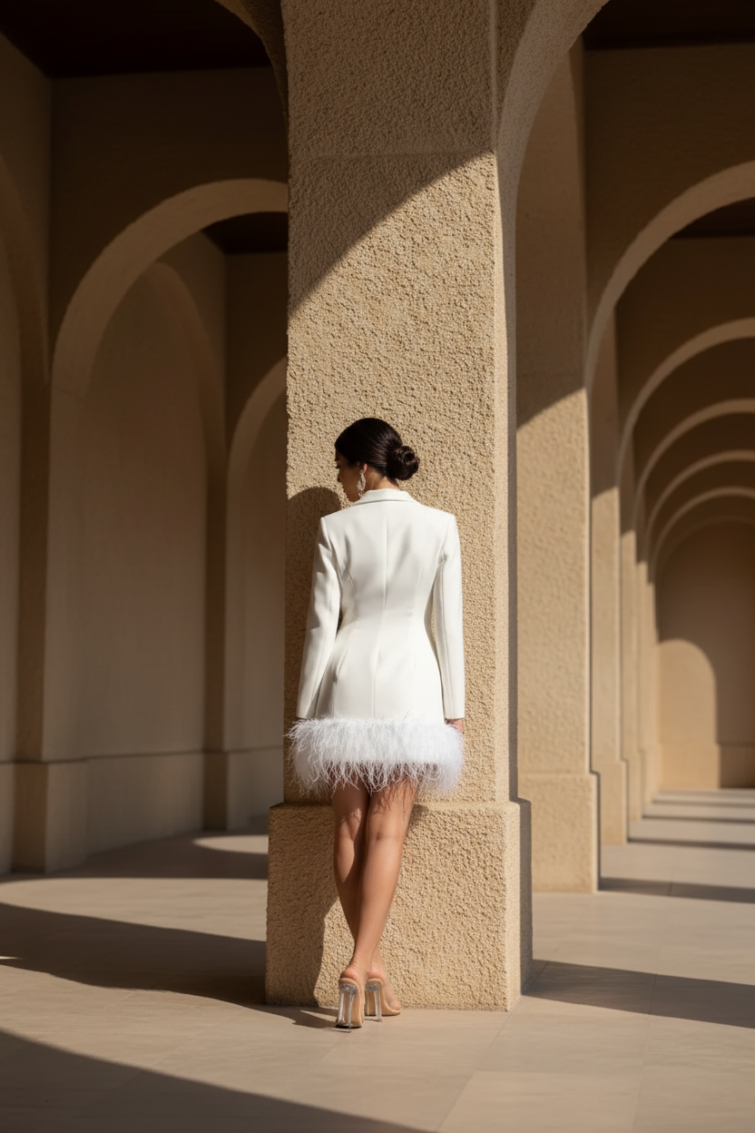 Rochie Scurta Mireasa, Stil Sacou, Irna