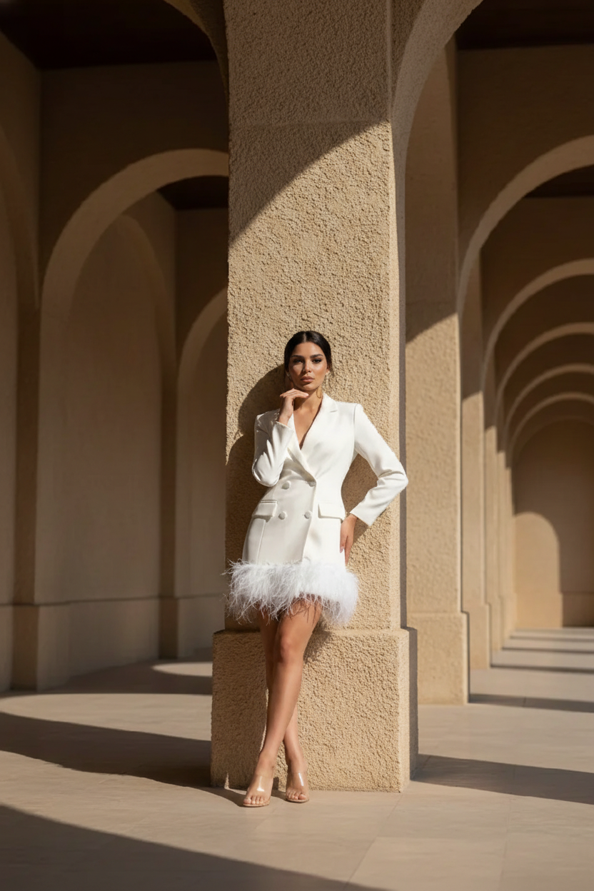 Rochie Scurta Mireasa, Stil Sacou, Irna