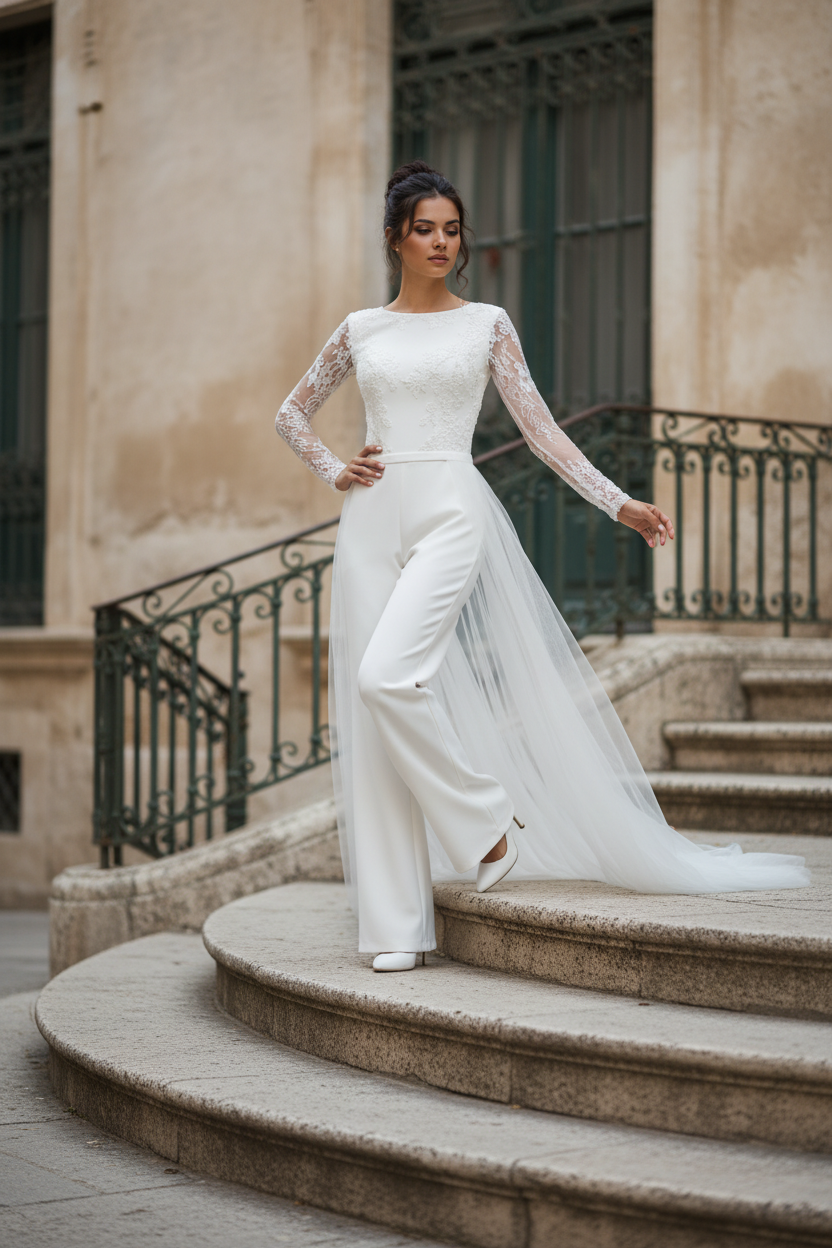 2 in 1 Bridal Jumpsuit, Akara